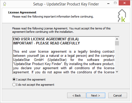 Мастер установки Product Key Finder