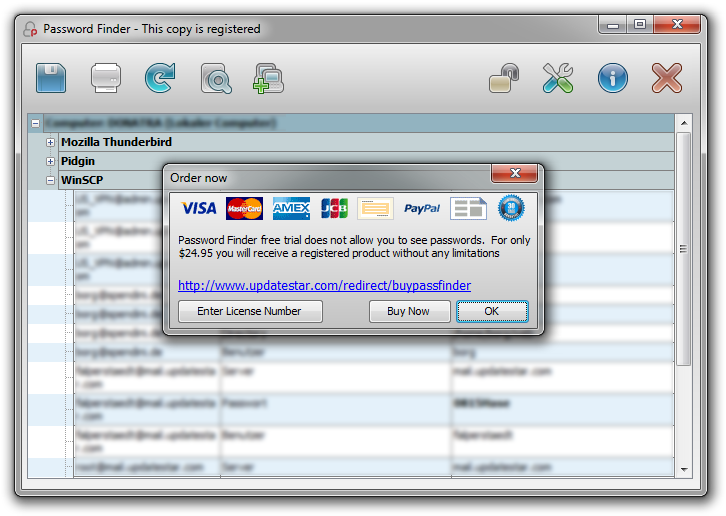 Password Finder Registration