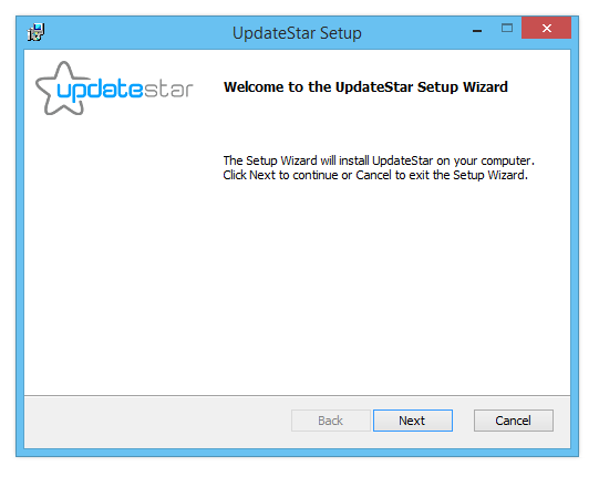 UpdateStar Installation Wizard