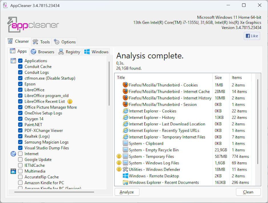 UpdateStar AppCleaner 3