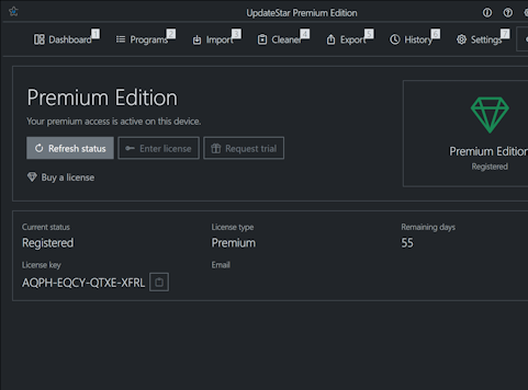 UpdateStar License Registration